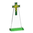 Cross VividPrint™ Award - Green | https://www.bestnamebadges.com