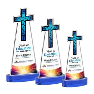 Cross VividPrint™ Award on Alberton Base - Blue