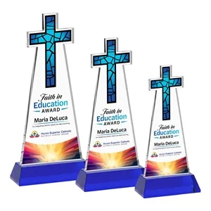Cross VividPrint™ Award on Hartford Base - Blue