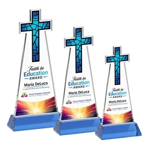 Cross VividPrint™ Award on Hartford Base - Sky Blue