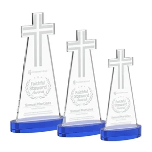 Cross Award on Alberton Base - Blue