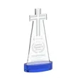 Cross Award on Alberton Base - Blue | https://www.bestnamebadges.com