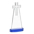 Cross Award on Alberton Base - Blue | https://www.bestnamebadges.com