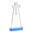 Cross Award on Alberton Base - Sky Blue | https://www.bestnamebadges.com