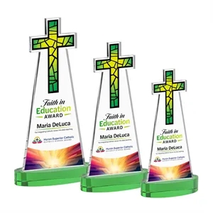 Cross VividPrint™ Award on Alberton Base - Green