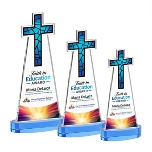 Cross VividPrint™ Award on Alberton Base - Sky Blue