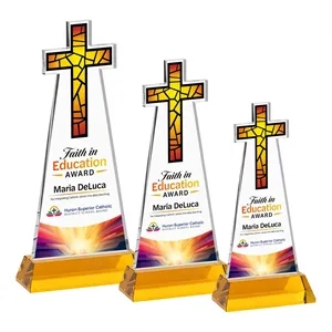 Cross VividPrint™ Award on Hartford Base - Amber