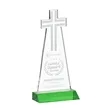 Cross Award - Green | https://www.bestnamebadges.com