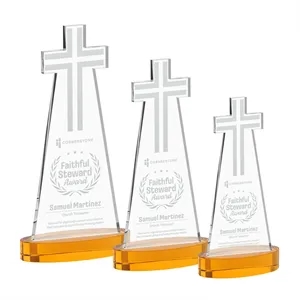 Cross Award on Alberton Base - Amber