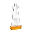 Cross Award on Alberton Base - Amber | https://www.bestnamebadges.com