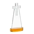 Cross Award on Alberton Base - Amber | https://www.bestnamebadges.com