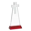 Cross Award on Hartford Base - Red | https://www.bestnamebadges.com