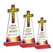 Cross VividPrint™ Award - Red | https://www.bestnamebadges.com