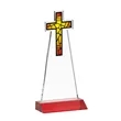 Cross VividPrint™ Award - Red | https://www.bestnamebadges.com