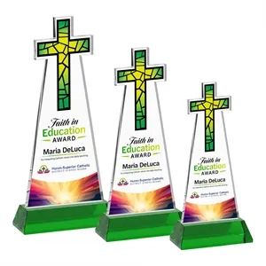 Cross VividPrint™ Award on Hartford Base - Green