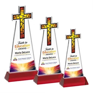 Cross VividPrint™ Award on Hartford Base - Red