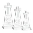 Cross Award - Clear | https://www.bestnamebadges.com
