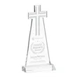 Cross Award - Clear | https://www.bestnamebadges.com