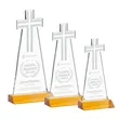 Cross Award - Amber | https://www.bestnamebadges.com