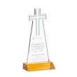 Cross Award - Amber | https://www.bestnamebadges.com