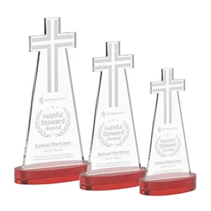 Cross Award on Alberton Base - Red