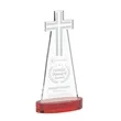 Cross Award on Alberton Base - Red | https://www.bestnamebadges.com