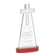 Cross Award on Alberton Base - Red | https://www.bestnamebadges.com