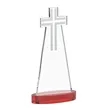 Cross Award on Alberton Base - Red | https://www.bestnamebadges.com