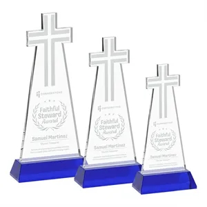 Cross Award on Hartford Base - Blue