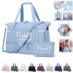 Large Capacity Waterproof Dry Wet Separation Duffel Bag