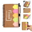 Kraft Spiral Notebook With Integrated Sticky Notes | https://www.bestnamebadges.com