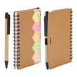 Kraft Spiral Notebook With Integrated Sticky Notes | https://www.bestnamebadges.com