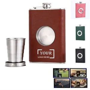 Shot Flask With Collapsible Cup