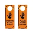 Double Sided Custom PVC Door Hanger Sign 10.2"x4" | https://www.bestnamebadges.com