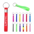 Screen Printed Soft Silicone Wristband Keychain | https://www.bestnamebadges.com