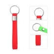 Screen Printed Soft Silicone Wristband Keychain | https://www.bestnamebadges.com