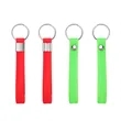 Screen Printed Soft Silicone Wristband Keychain | https://www.bestnamebadges.com