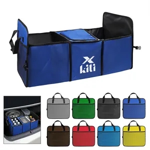 Large Collapsible Car Trunk Organizer W/ Cooler Bag