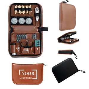 Leather Golf Accessories Organizer Case