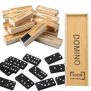 Mini Wooden Dominoes Set