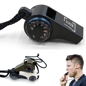 Loud Outdoor Survival Whistles With Compass And Thermometer