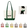 12oz. Customized Canvas Boat Tote Bag w/ Front Pocket | https://www.bestnamebadges.com