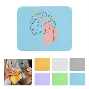 Full Color Microfiber Suede Glasses Cleaning Cloth 5.7"x6.9"