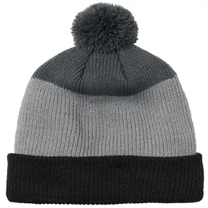 Port Authority Cozy Striped Pom Beanie