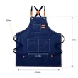 Waterproof Canvas Apron with Cross Back Straps and Pockets | https://www.bestnamebadges.com