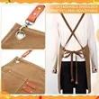 Waterproof Canvas Apron with Cross Back Straps and Pockets | https://www.bestnamebadges.com
