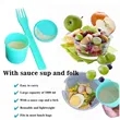 Portable Salad Cup With Lid Spoon Food Container | https://www.bestnamebadges.com