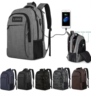 Large Travel Laptop Backpack With USB Charging Port