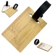 Bamboo Luggage Tag with PU Leather Strap | https://www.bestnamebadges.com