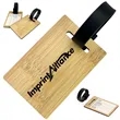 Bamboo Luggage Tag with PU Leather Strap | https://www.bestnamebadges.com